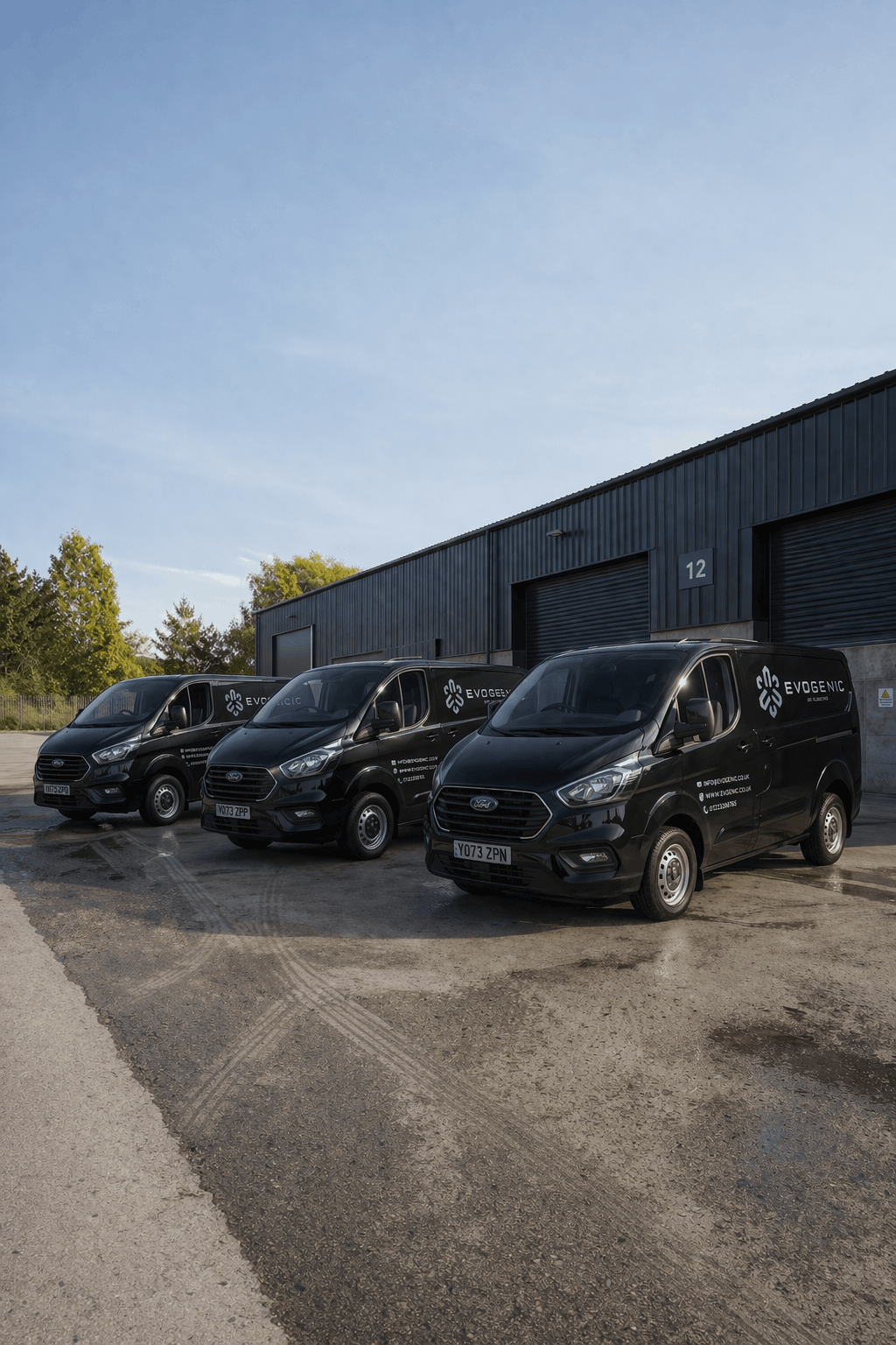 EVOGENIC Dry ice blasting vans fleet
