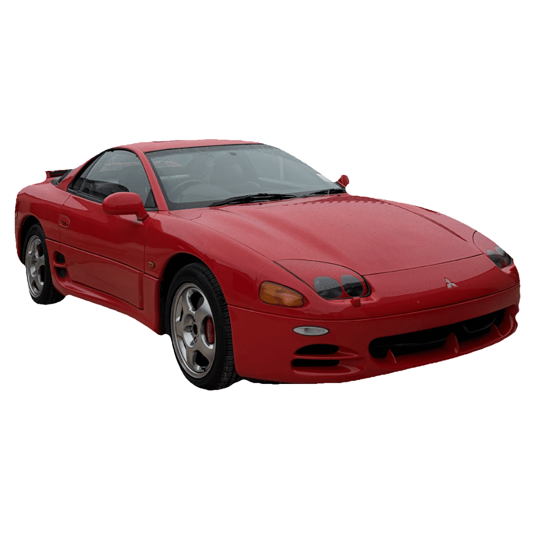 Mitsubishi 3000GT red before dry ice blasting